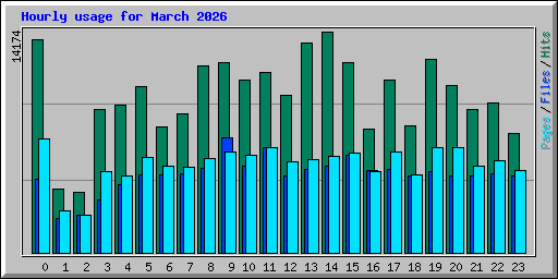 Hourly usage for March 2026